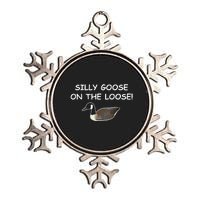 Funny Meme Silly Goose On The Loose Joke Metallic Star Ornament