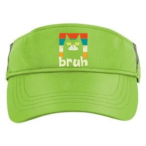 Funny Meme Saying Bruh With Cat Greetings Teens Adult Drive Performance Visor