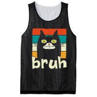 Funny Meme Saying Bruh With Cat Greetings Teens Mesh Reversible Basketball Jersey Tank