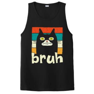 Funny Meme Saying Bruh With Cat Greetings Teens PosiCharge Competitor Tank