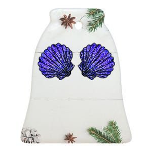 Funny Mermaid Seashell Bra Costume For Halloween Ceramic Bell Ornament