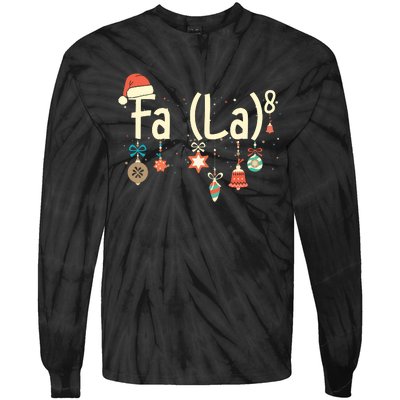 Funny Math Santa Christmas FA (LA)8 For Math Teacher Xmas Tie-Dye Long Sleeve Shirt