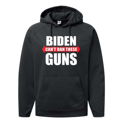 Funny Muscle Shirt Biden Can't Ban These Guns Anti Biden Performance Fleece Hoodie