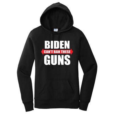 Funny Muscle Shirt Biden Can't Ban These Guns Anti Biden Women's Pullover Hoodie