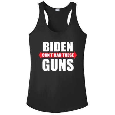 Funny Muscle Shirt Biden Can't Ban These Guns Anti Biden Ladies PosiCharge Competitor Racerback Tank