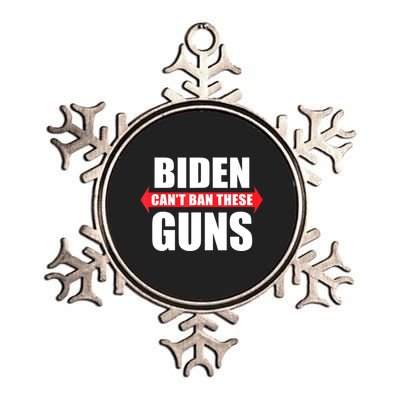 Funny Muscle Shirt Biden Can't Ban These Guns Anti Biden Metallic Star Ornament