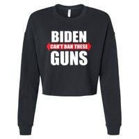 Funny Muscle Shirt Biden Can't Ban These Guns Anti Biden Cropped Pullover Crew