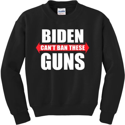 Funny Muscle Shirt Biden Can't Ban These Guns Anti Biden Kids Sweatshirt