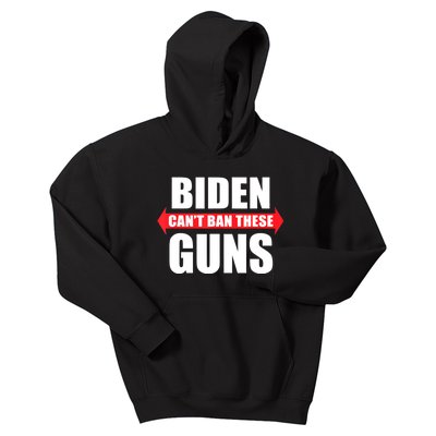 Funny Muscle Shirt Biden Can't Ban These Guns Anti Biden Kids Hoodie