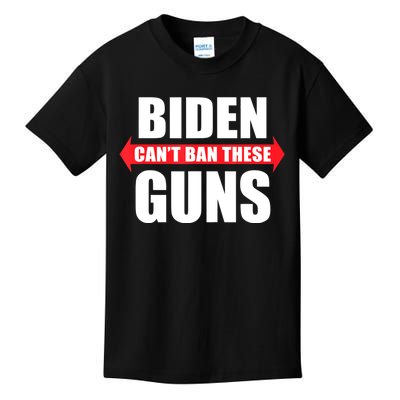 Funny Muscle Shirt Biden Can't Ban These Guns Anti Biden Kids T-Shirt