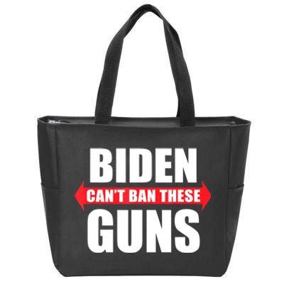 Funny Muscle Shirt Biden Can't Ban These Guns Anti Biden Zip Tote Bag