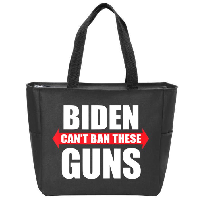 Funny Muscle Shirt Biden Can't Ban These Guns Anti Biden Zip Tote Bag