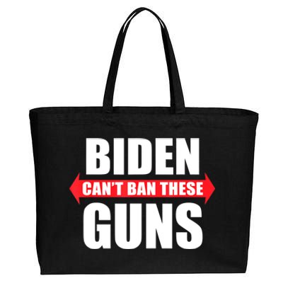 Funny Muscle Shirt Biden Can't Ban These Guns Anti Biden Cotton Canvas Jumbo Tote