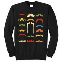 Funny Mustache Styles Retro Hipster Mustache Sweatshirt