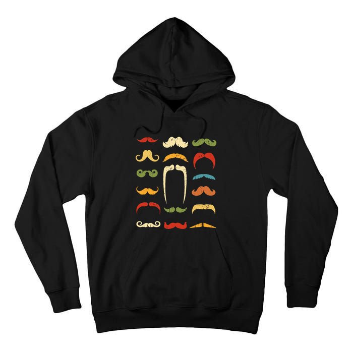 Funny Mustache Styles Retro Hipster Mustache Tall Hoodie