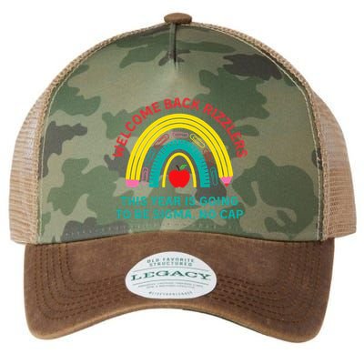 Funny Middle School Teacher Back To School Gen Alpha Slang Legacy Tie Dye Trucker Hat
