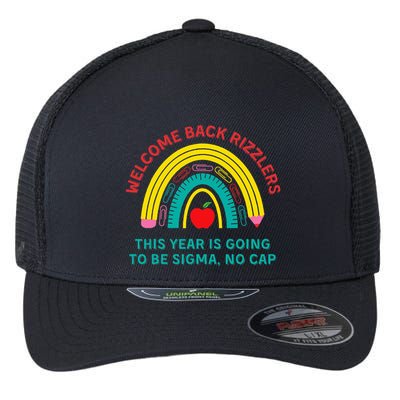 Funny Middle School Teacher Back To School Gen Alpha Slang Flexfit Unipanel Trucker Cap