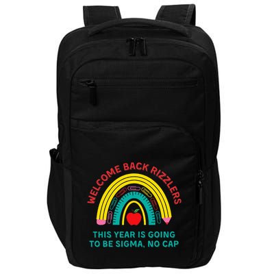 Funny Middle School Teacher Back To School Gen Alpha Slang Impact Tech Backpack