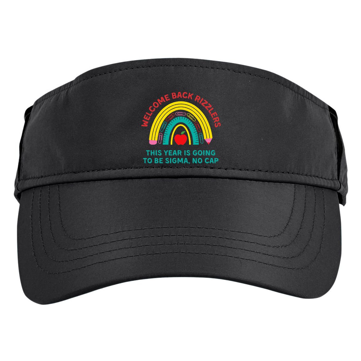 Funny Middle School Teacher Back To School Gen Alpha Slang Adult Drive Performance Visor