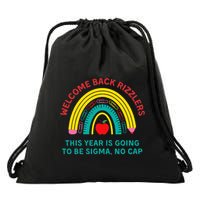 Funny Middle School Teacher Back To School Gen Alpha Slang Drawstring Bag