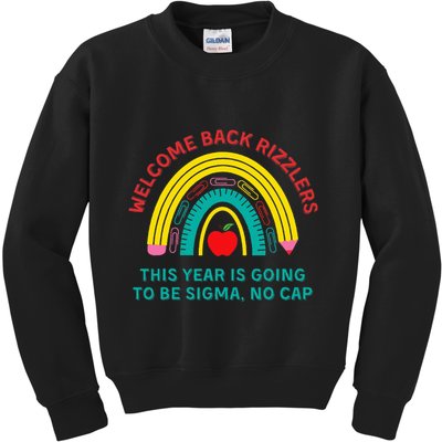 Funny Middle School Teacher Back To School Gen Alpha Slang Kids Sweatshirt