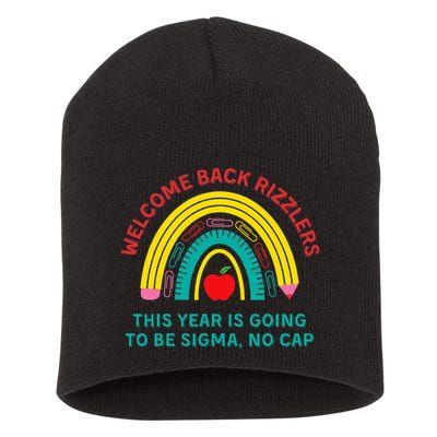 Funny Middle School Teacher Back To School Gen Alpha Slang Short Acrylic Beanie