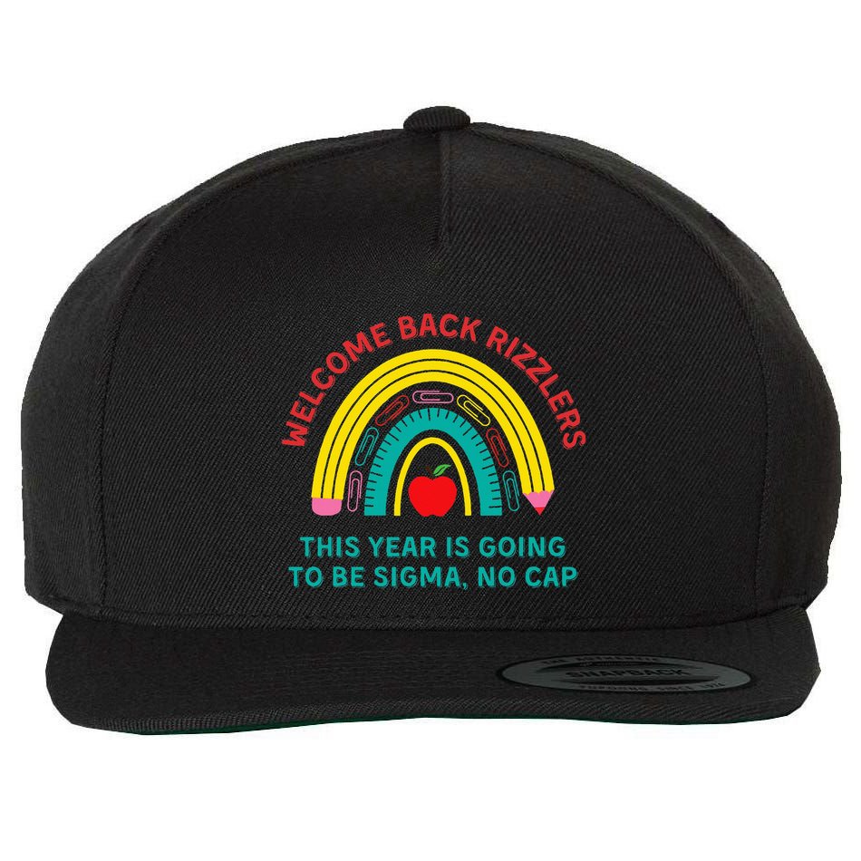 Funny Middle School Teacher Back To School Gen Alpha Slang Wool Snapback Cap
