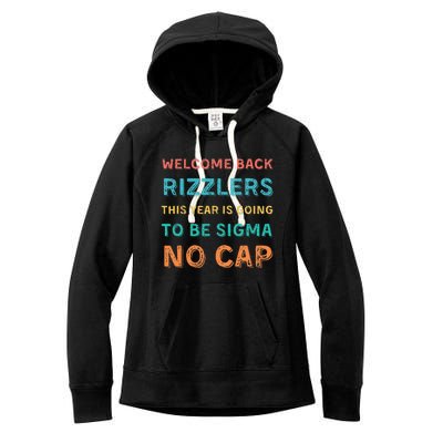 Funny Middle School Teacher Back To School Gen Alpha Slang Women's Fleece Hoodie