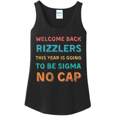 Funny Middle School Teacher Back To School Gen Alpha Slang Ladies Essential Tank