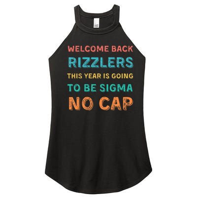 Funny Middle School Teacher Back To School Gen Alpha Slang Women's Perfect Tri Rocker Tank