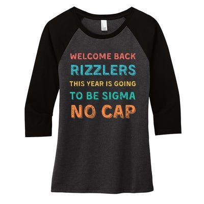 Funny Middle School Teacher Back To School Gen Alpha Slang Women's Tri-Blend 3/4-Sleeve Raglan Shirt