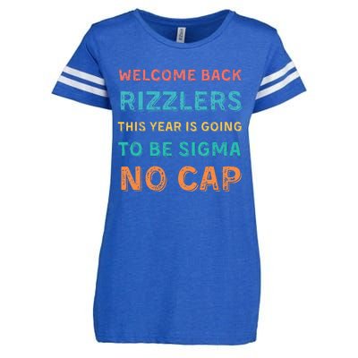 Funny Middle School Teacher Back To School Gen Alpha Slang Enza Ladies Jersey Football T-Shirt