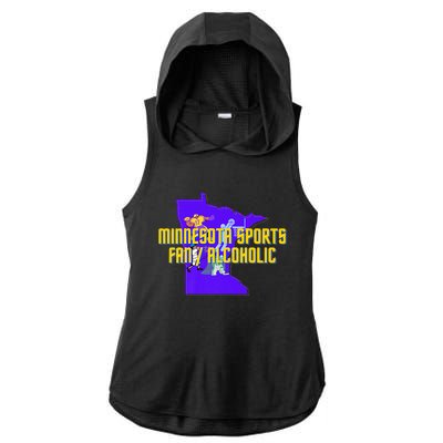 Funny Minnesota Sports Fan Alcoholic Fun Gift Idea Ladies PosiCharge Tri-Blend Wicking Draft Hoodie Tank