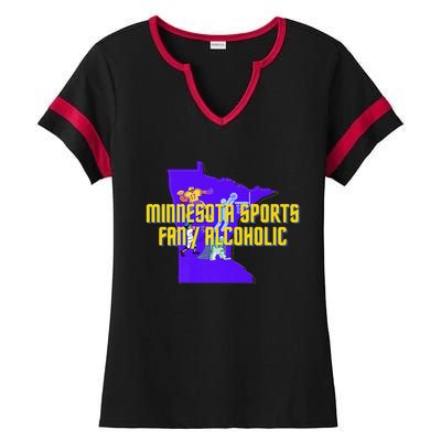 Funny Minnesota Sports Fan Alcoholic Fun Gift Idea Ladies Halftime Notch Neck Tee