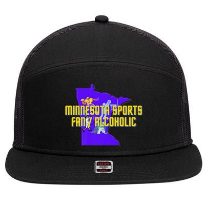 Funny Minnesota Sports Fan Alcoholic Fun Gift Idea 7 Panel Mesh Trucker Snapback Hat