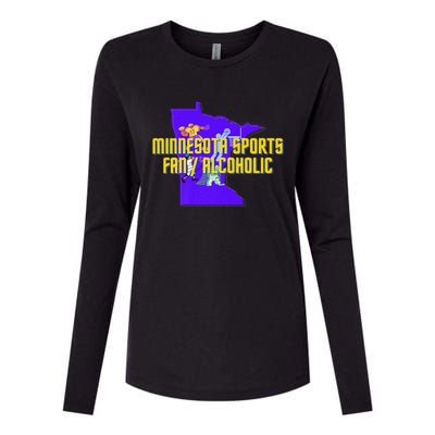 Funny Minnesota Sports Fan Alcoholic Fun Gift Idea Womens Cotton Relaxed Long Sleeve T-Shirt