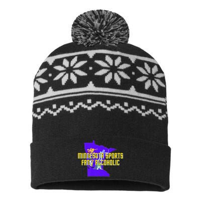 Funny Minnesota Sports Fan Alcoholic Fun Gift Idea USA-Made Snowflake Beanie