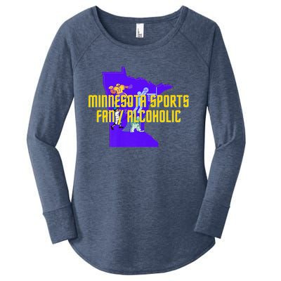 Funny Minnesota Sports Fan Alcoholic Fun Gift Idea Women's Perfect Tri Tunic Long Sleeve Shirt