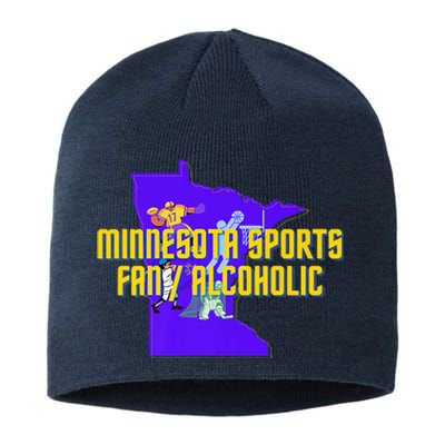 Funny Minnesota Sports Fan Alcoholic Fun Gift Idea Sustainable Beanie