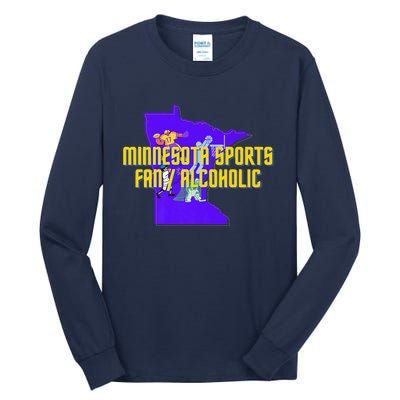 Funny Minnesota Sports Fan Alcoholic Fun Gift Idea Tall Long Sleeve T-Shirt