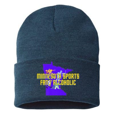 Funny Minnesota Sports Fan Alcoholic Fun Gift Idea Sustainable Knit Beanie