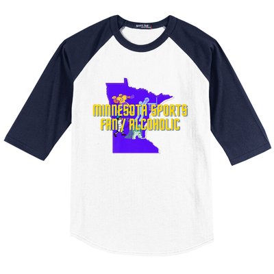 Funny Minnesota Sports Fan Alcoholic Fun Gift Idea Baseball Sleeve Shirt