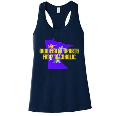 Funny Minnesota Sports Fan Alcoholic Fun Gift Idea Women's Racerback Tank