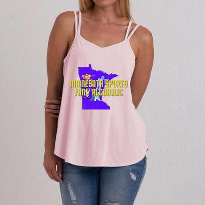 Funny Minnesota Sports Fan Alcoholic Fun Gift Idea Women's Strappy Tank