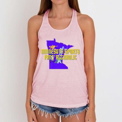 Funny Minnesota Sports Fan Alcoholic Fun Gift Idea Women's Knotted Racerback Tank