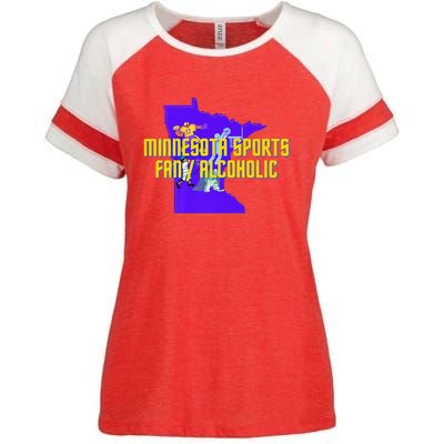 Funny Minnesota Sports Fan Alcoholic Fun Gift Idea Enza Ladies Jersey Colorblock Tee