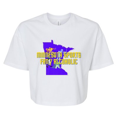 Funny Minnesota Sports Fan Alcoholic Fun Gift Idea Bella+Canvas Jersey Crop Tee