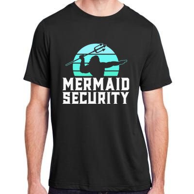 funny Mermaid Security Swimmer Dad Merdad Adult ChromaSoft Performance T-Shirt