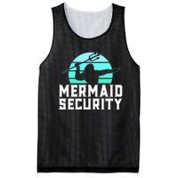 funny Mermaid Security Swimmer Dad Merdad Mesh Reversible Basketball Jersey Tank