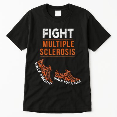 Fight Multiple Sclerosis Ms Awareness Warrior Ribbon Tall T-Shirt